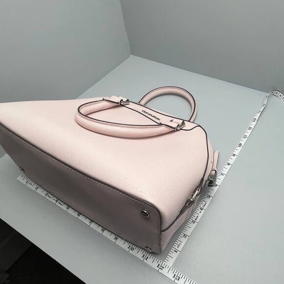 Calvin Klein Leather Light Pink Multi-Pocket Double Strap Hand Bag Purse - Picture 8 of 11